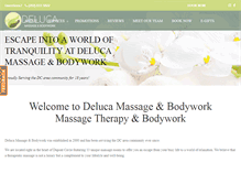 Tablet Screenshot of delucamassage.com